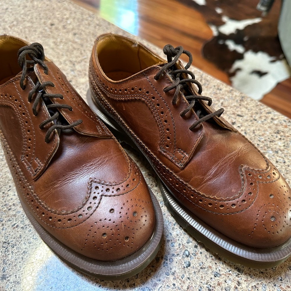 Dr. Martens Brown Leather Brogue Derbys
